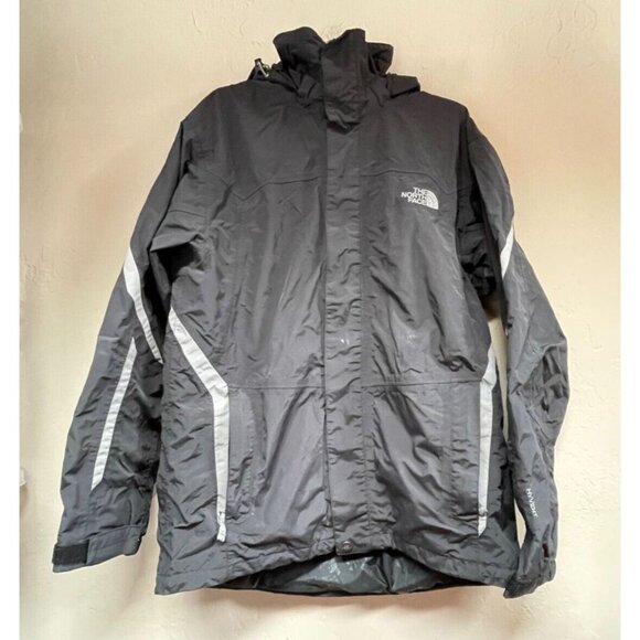 The North Face Mens Hooded Windbreaker Jacket Small Black Packable Outdoor Zip - Picture 1 of 9